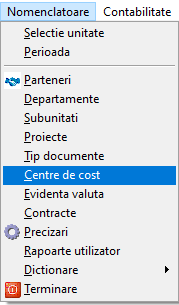 Centre Cost