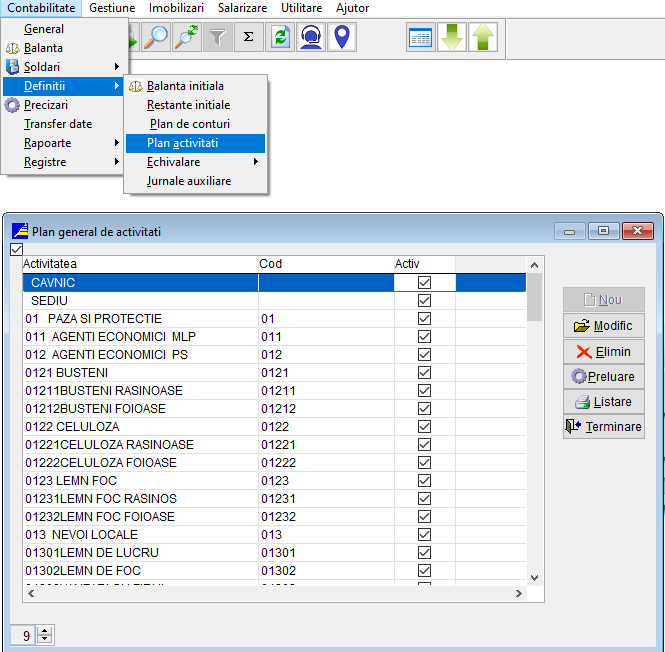 Definitii Plan Activitati